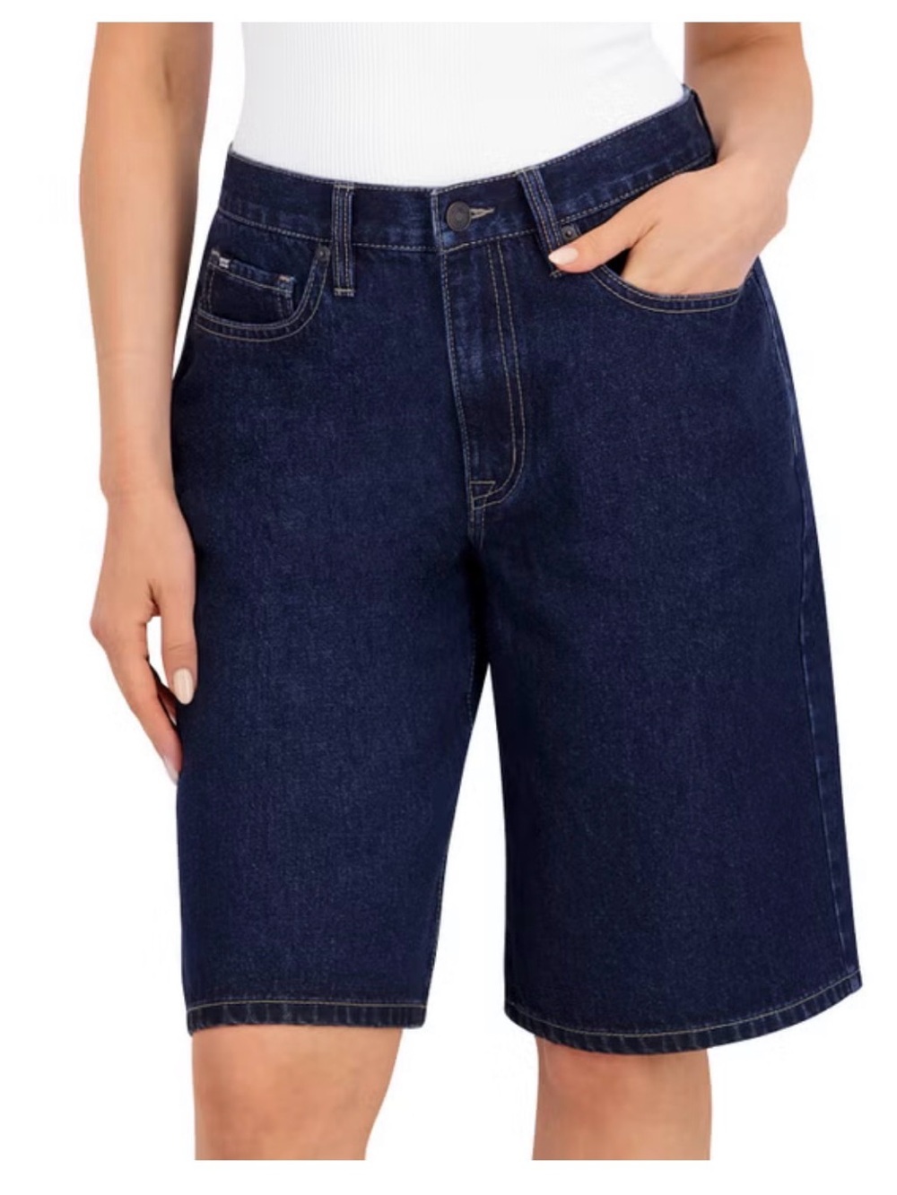 DKNY Jeans Women's Mid-Rise Denim Shorts